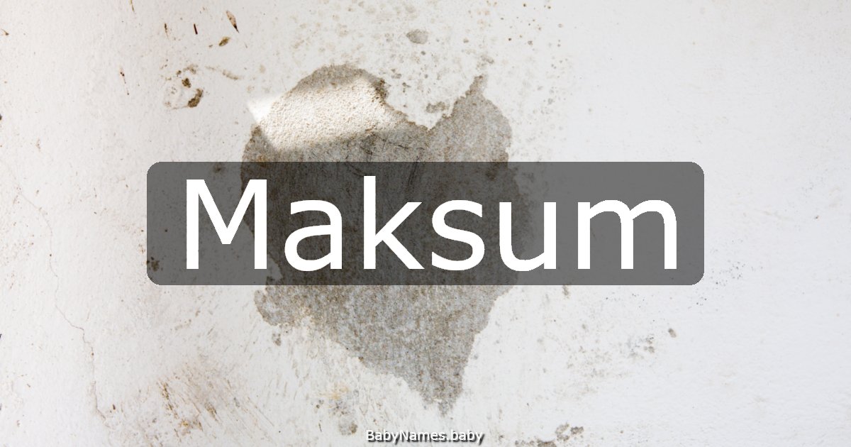 Maksum