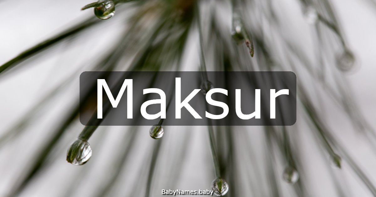 Maksur