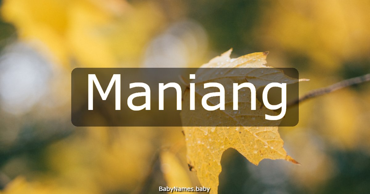 Maniang