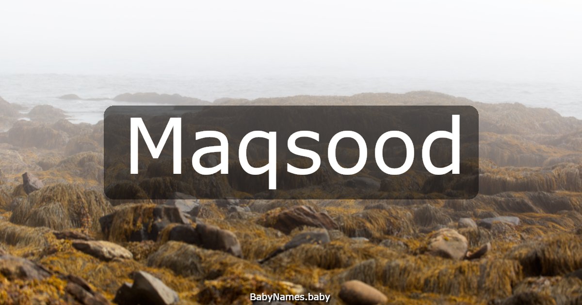 Maqsood
