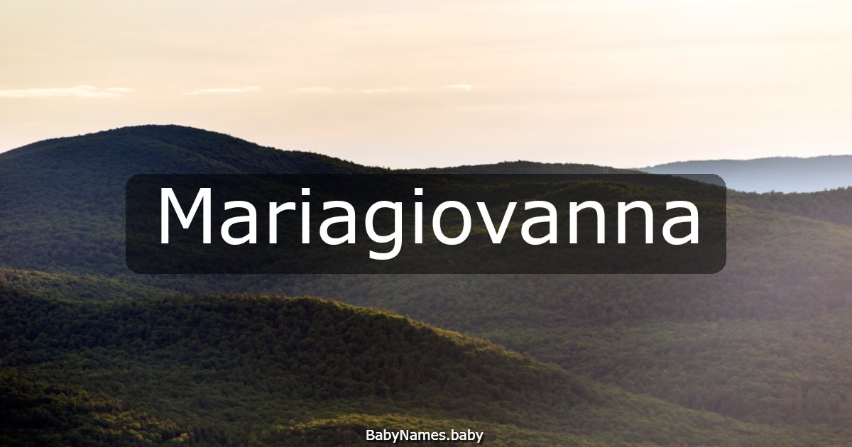 Mariagiovanna