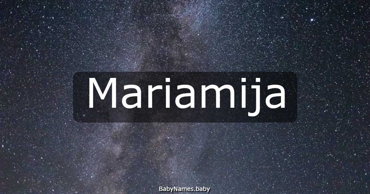 Mariamija