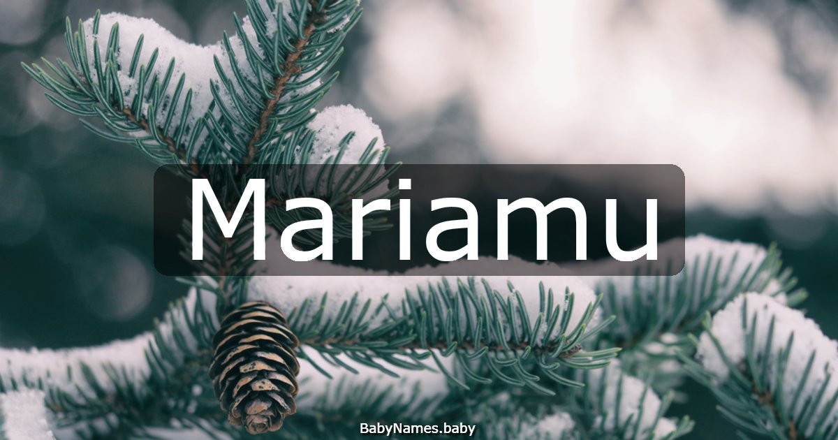Mariamu