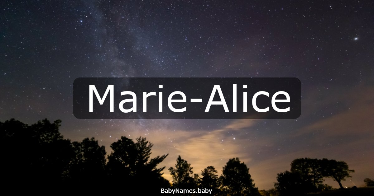 Marie-Alice