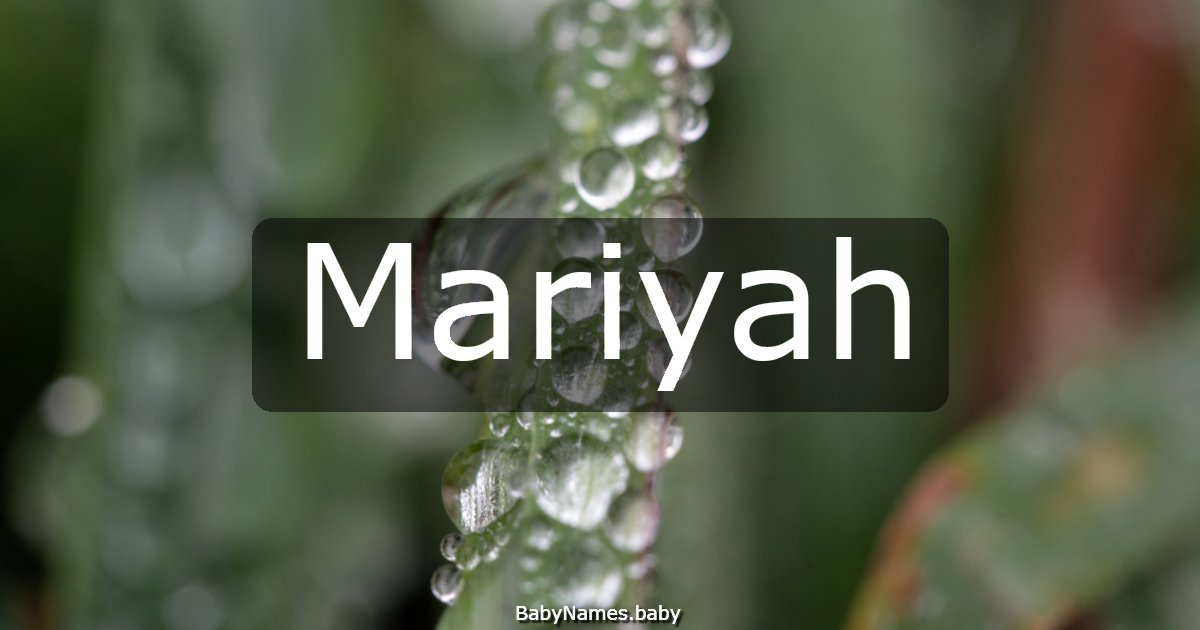 Mariyah