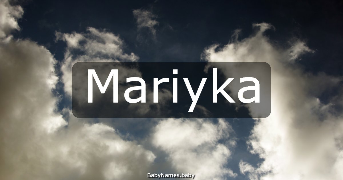 Mariyka
