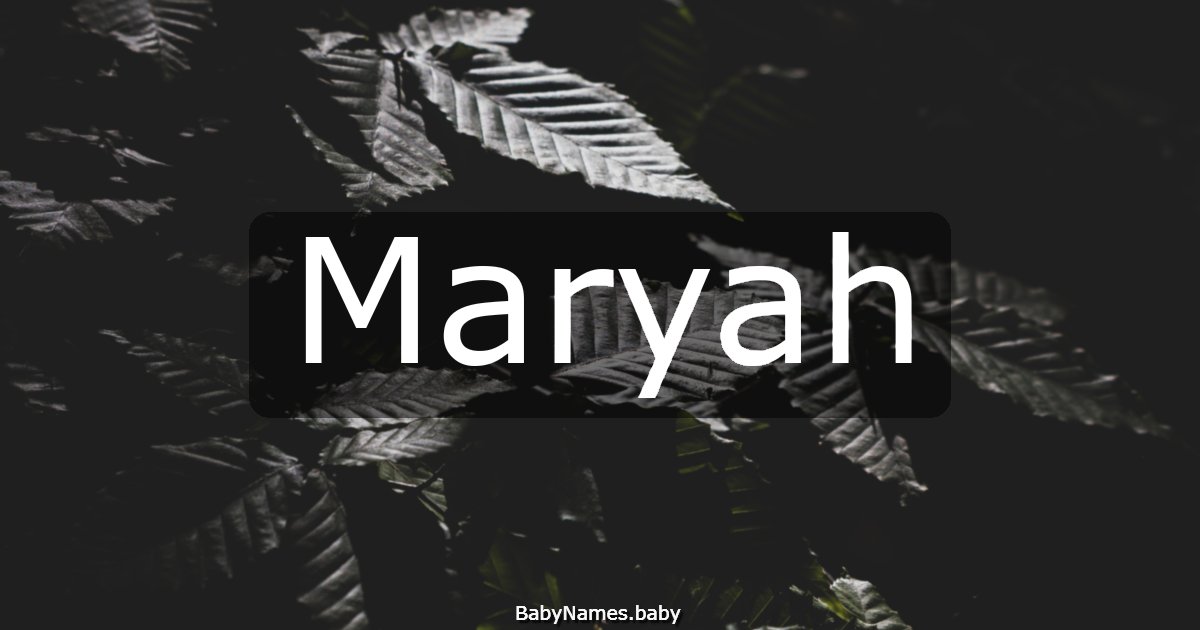 Maryah