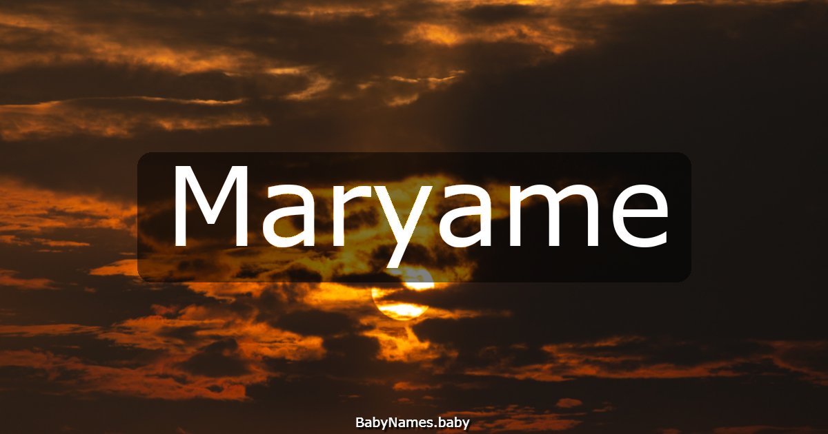 Maryame