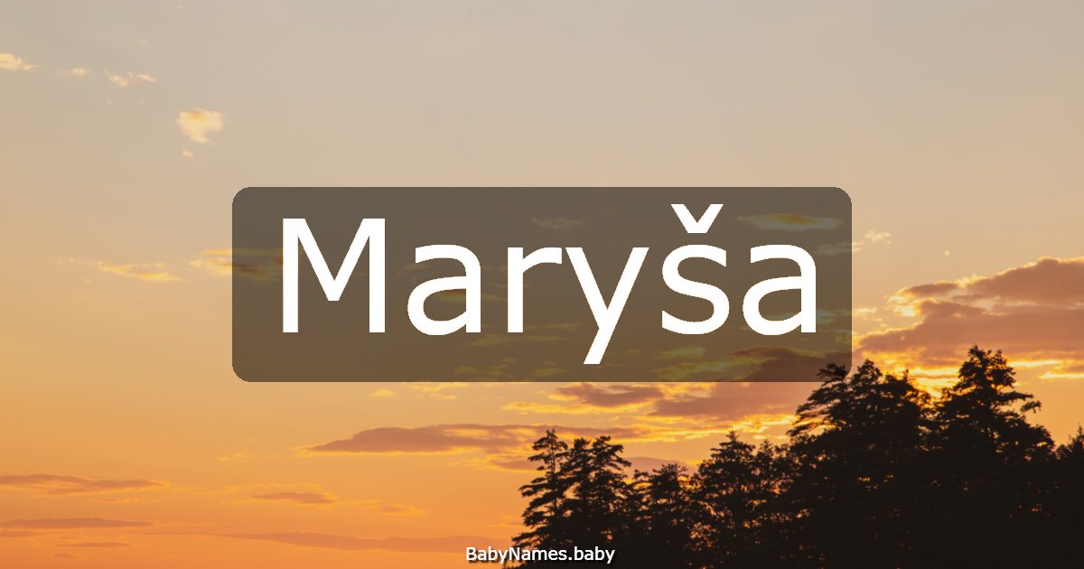 Maryša