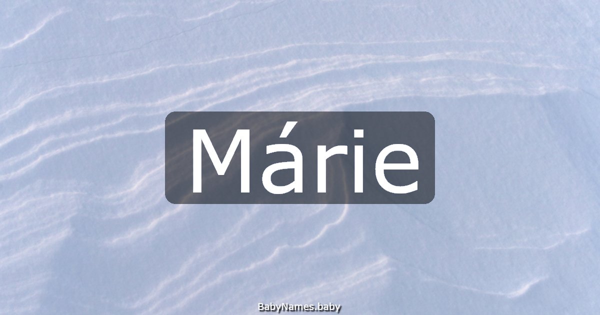 Márie