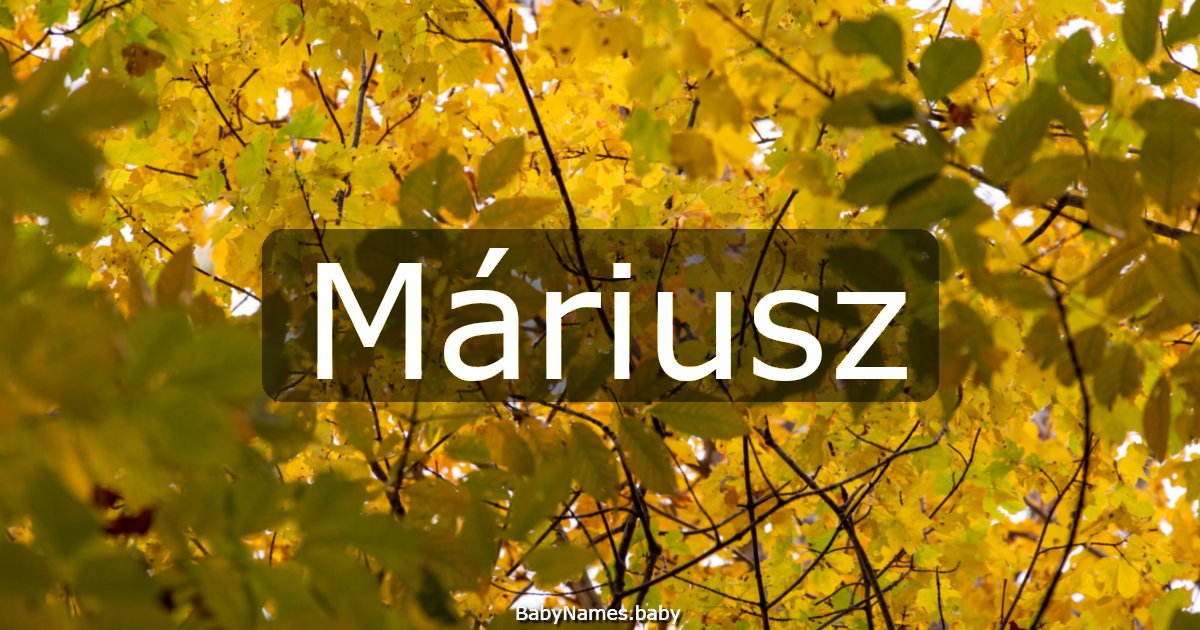 Máriusz