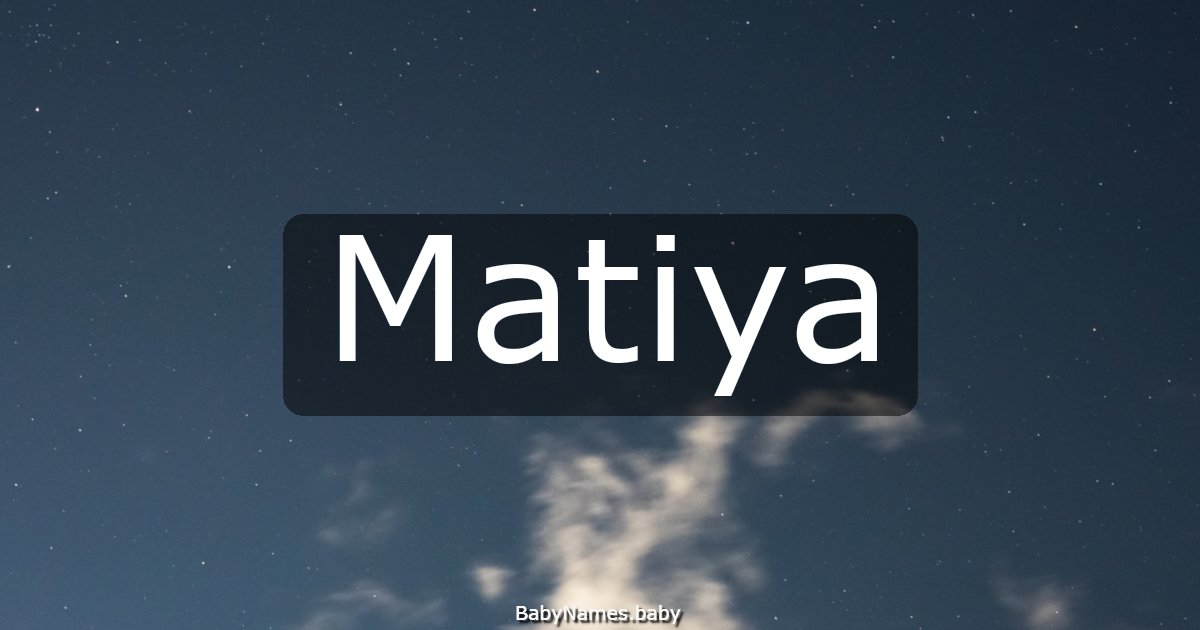 Matiya