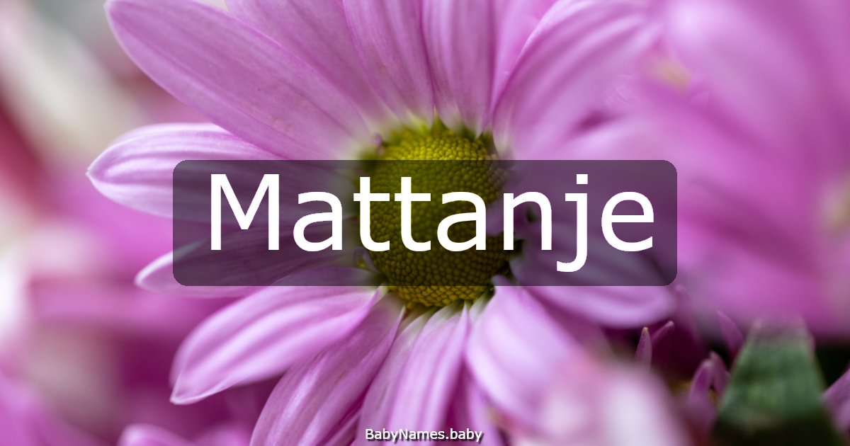 Mattanje