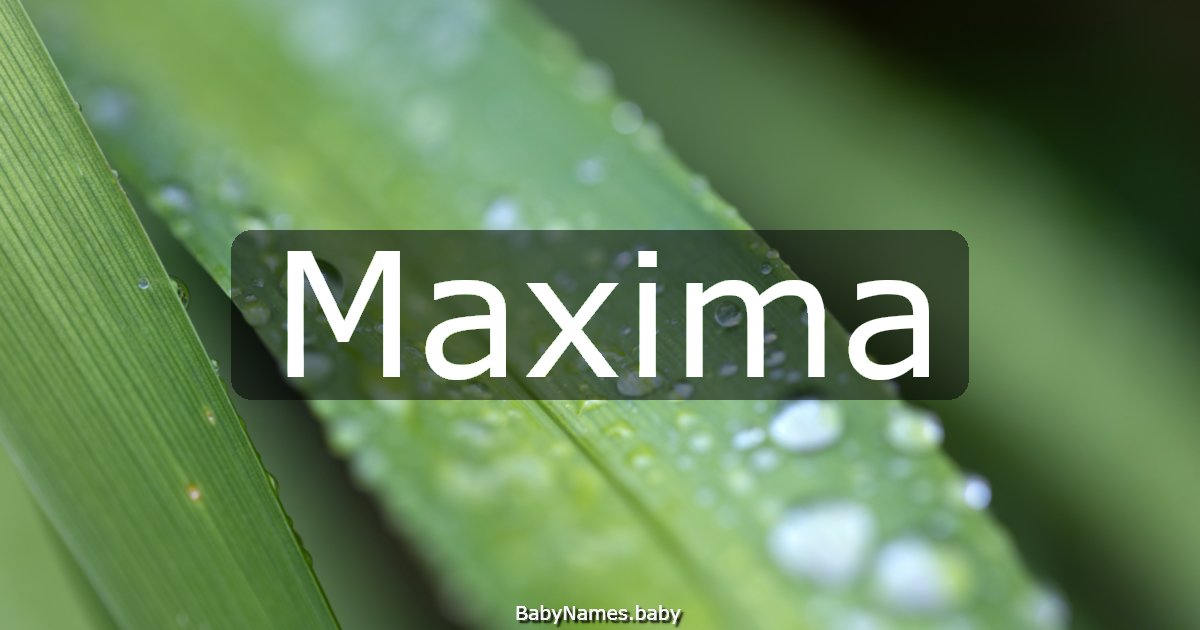 Maxima