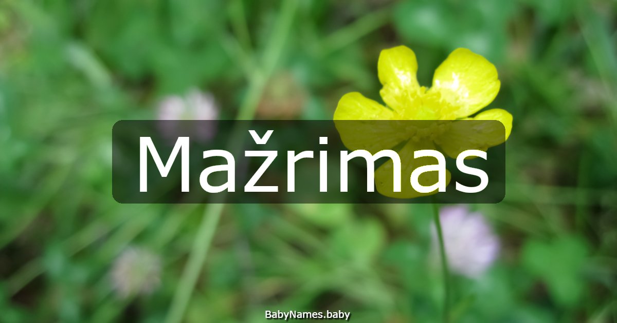 Mažrimas