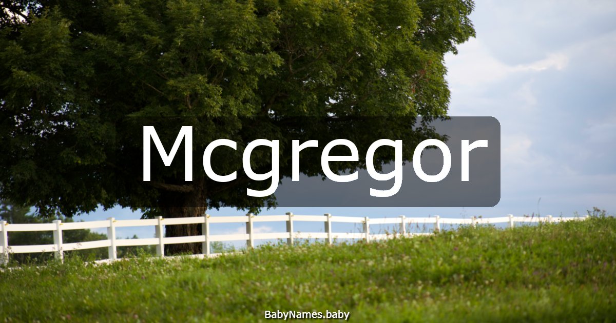 Mcgregor