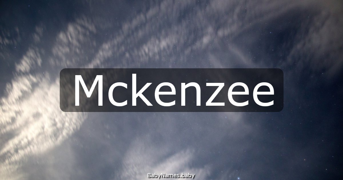 Mckenzee