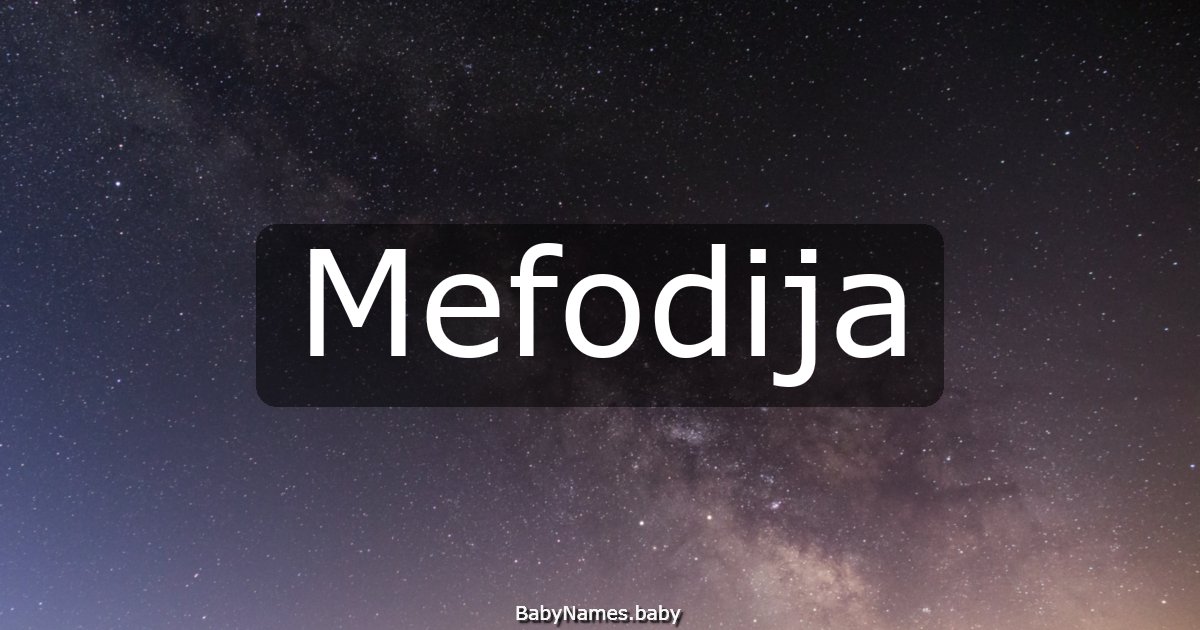 Mefodija
