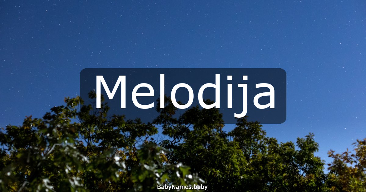 Melodija