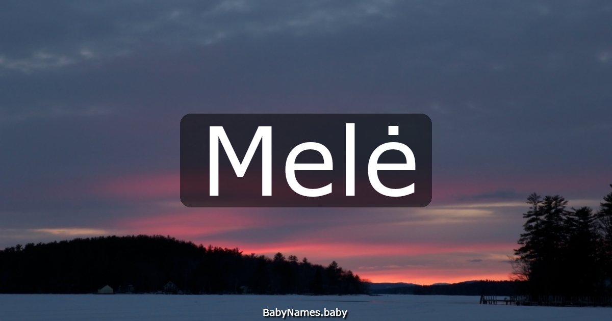 Melė