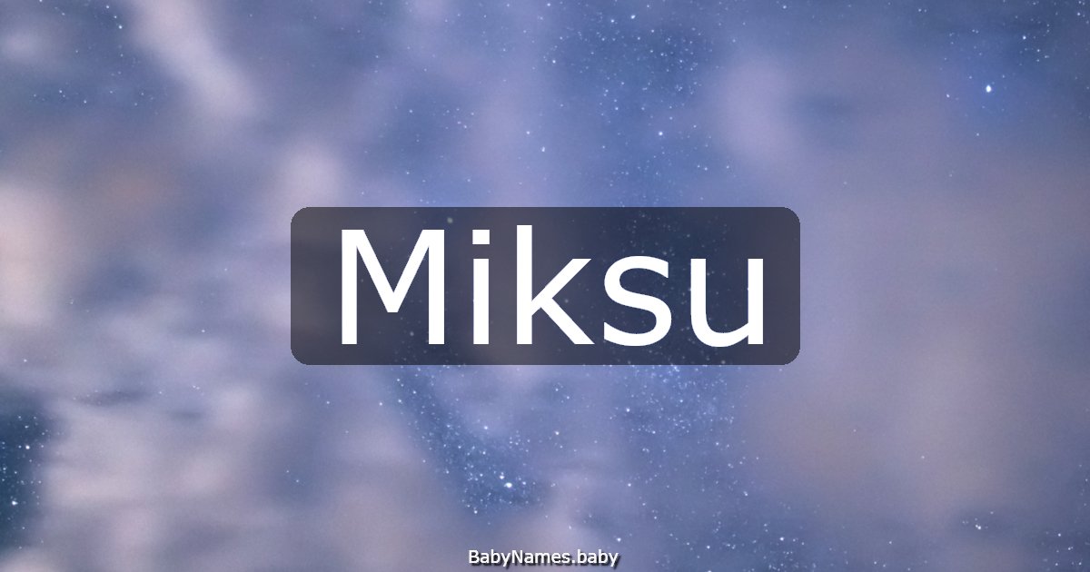 Miksu