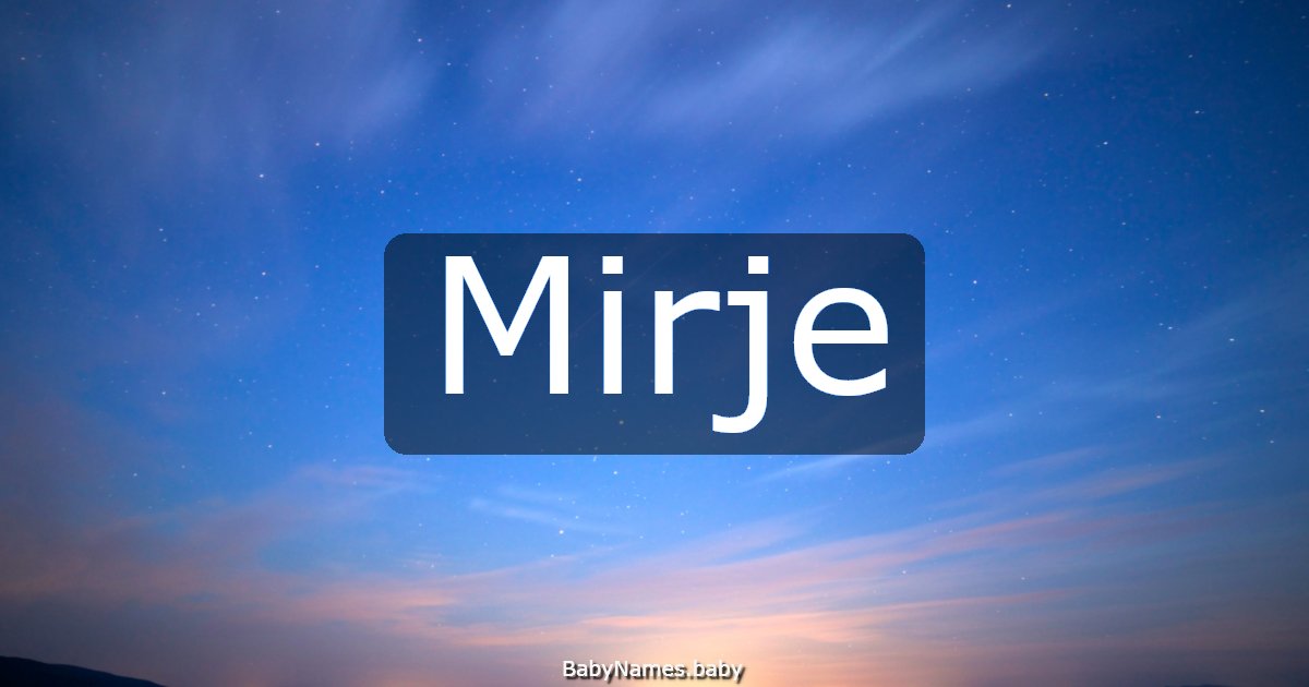 Mirje