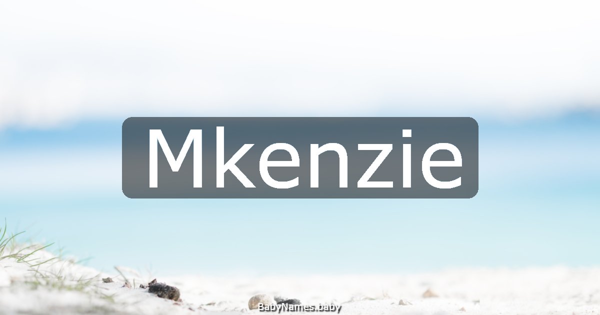 Mkenzie