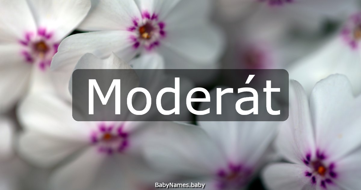 Moderát
