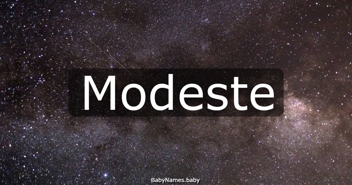 Modeste