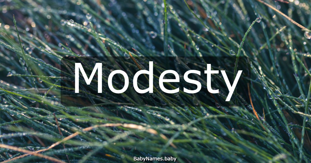 Modesty