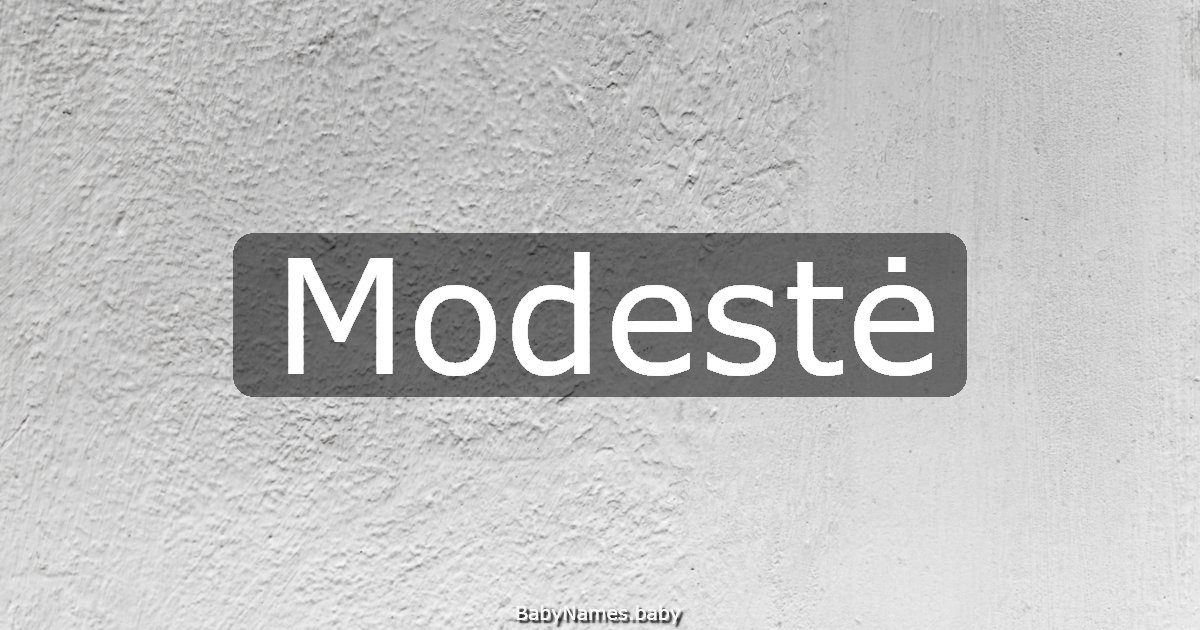 Modestė