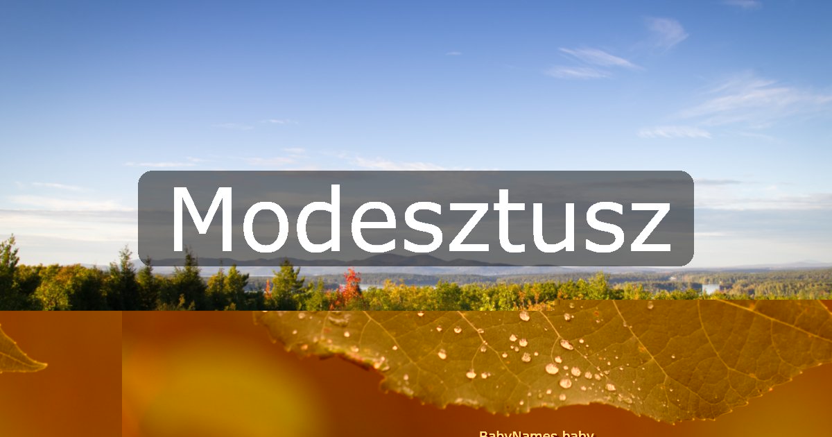 Modesztusz