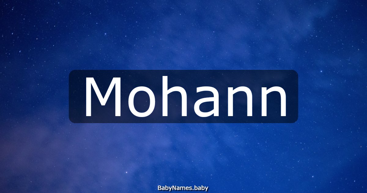 Mohann