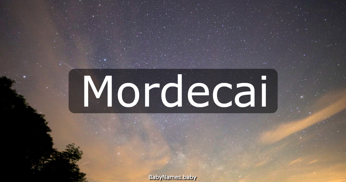 Mordecai