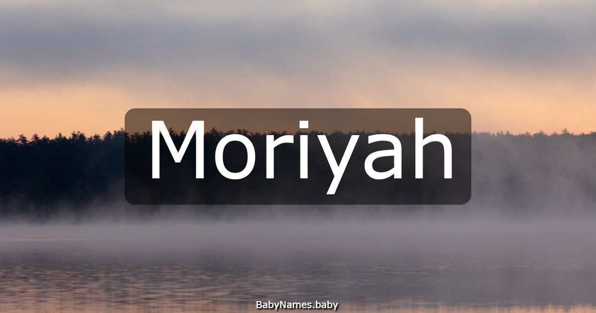Moriyah