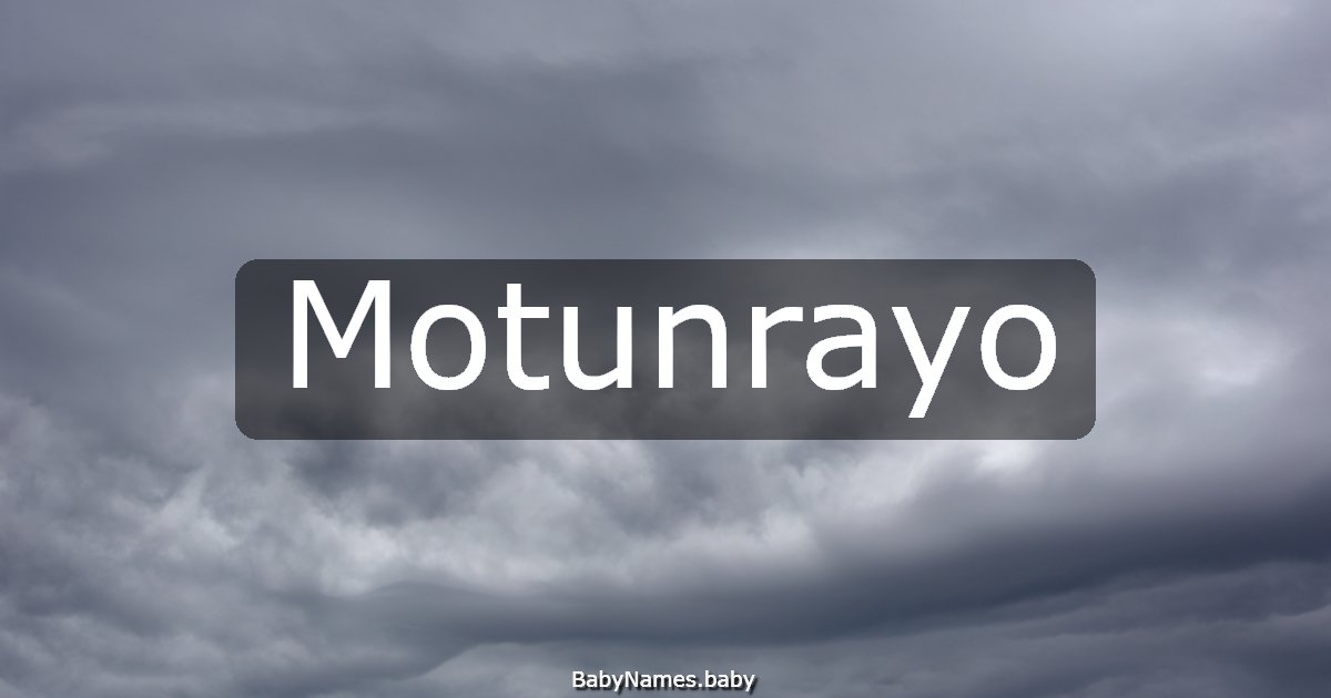 Motunrayo