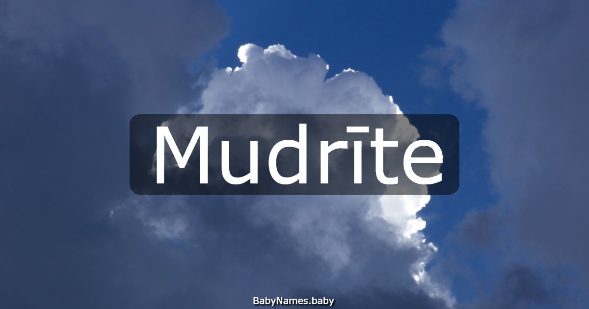 Mudrīte