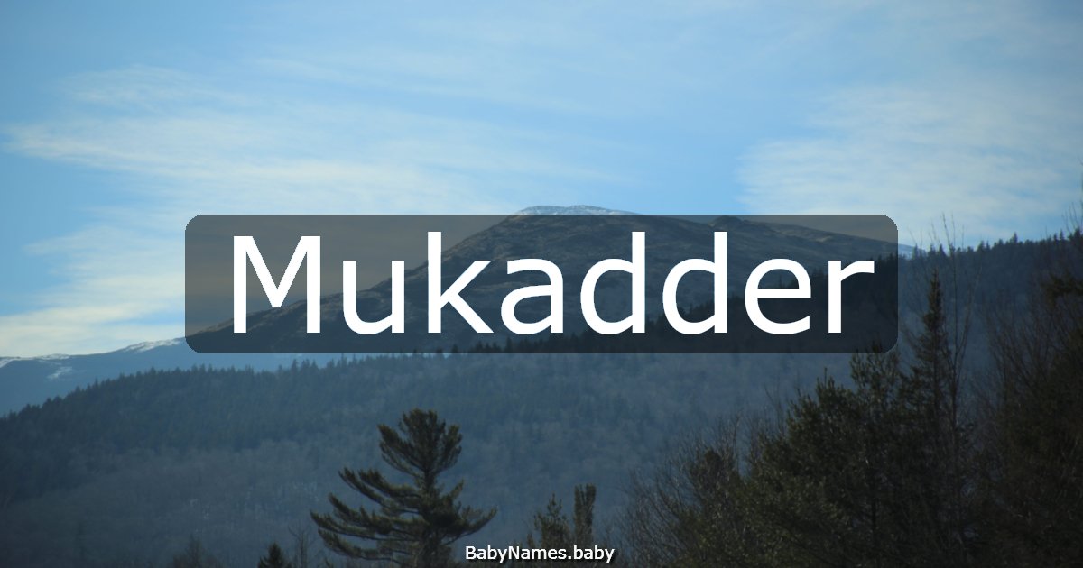 Mukadder