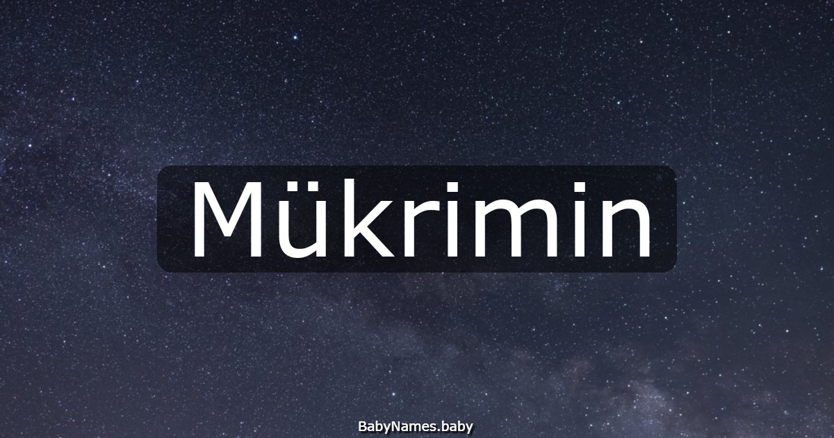 Mükrimin