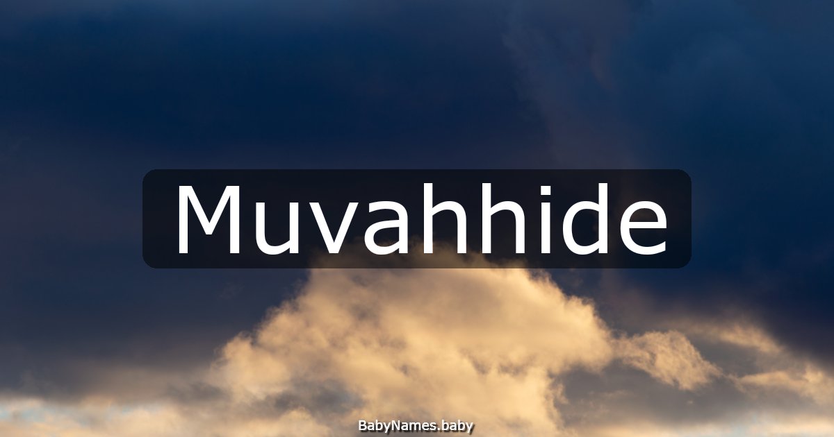 Muvahhide