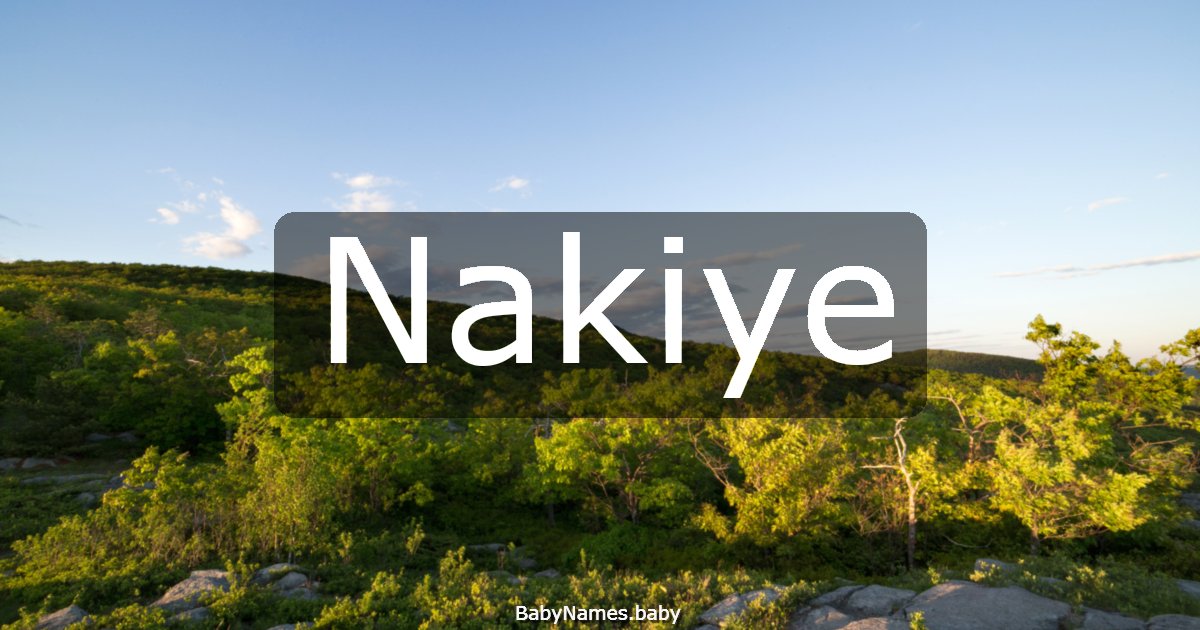 Nakiye