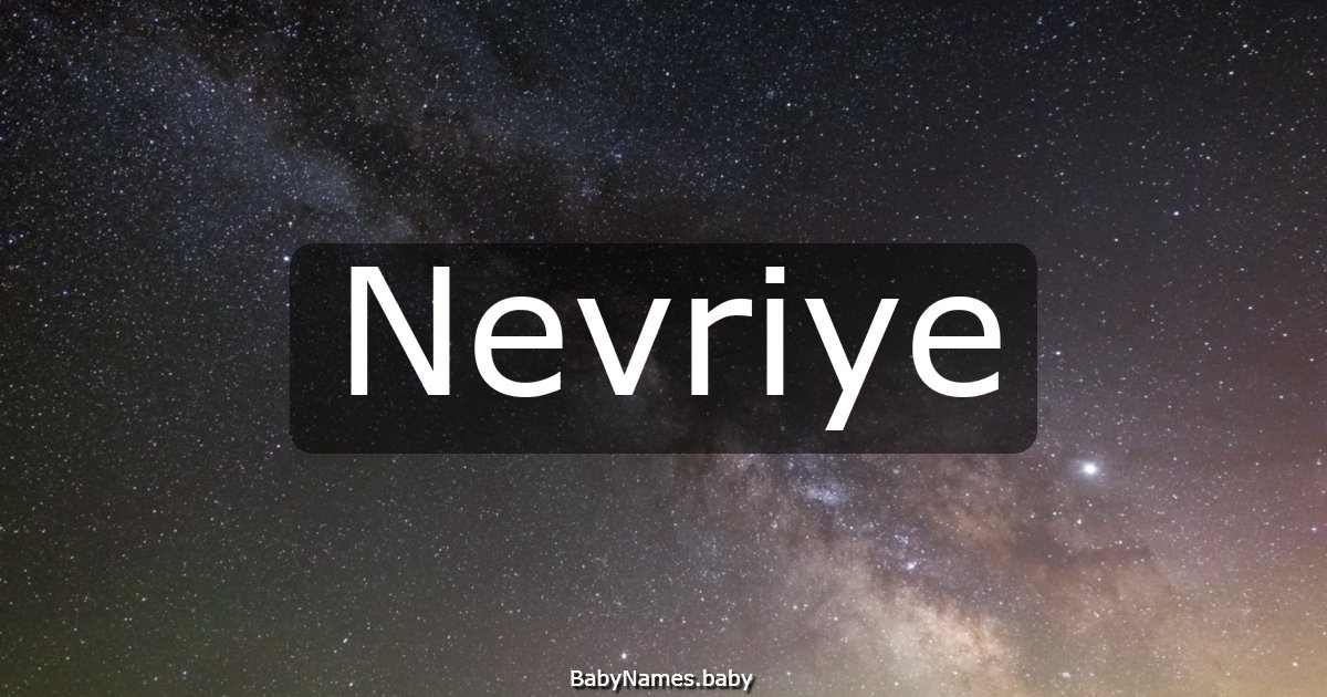 Nevriye