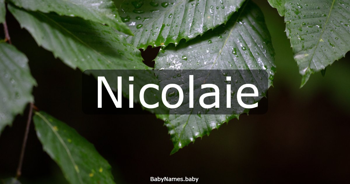 Nicolaie