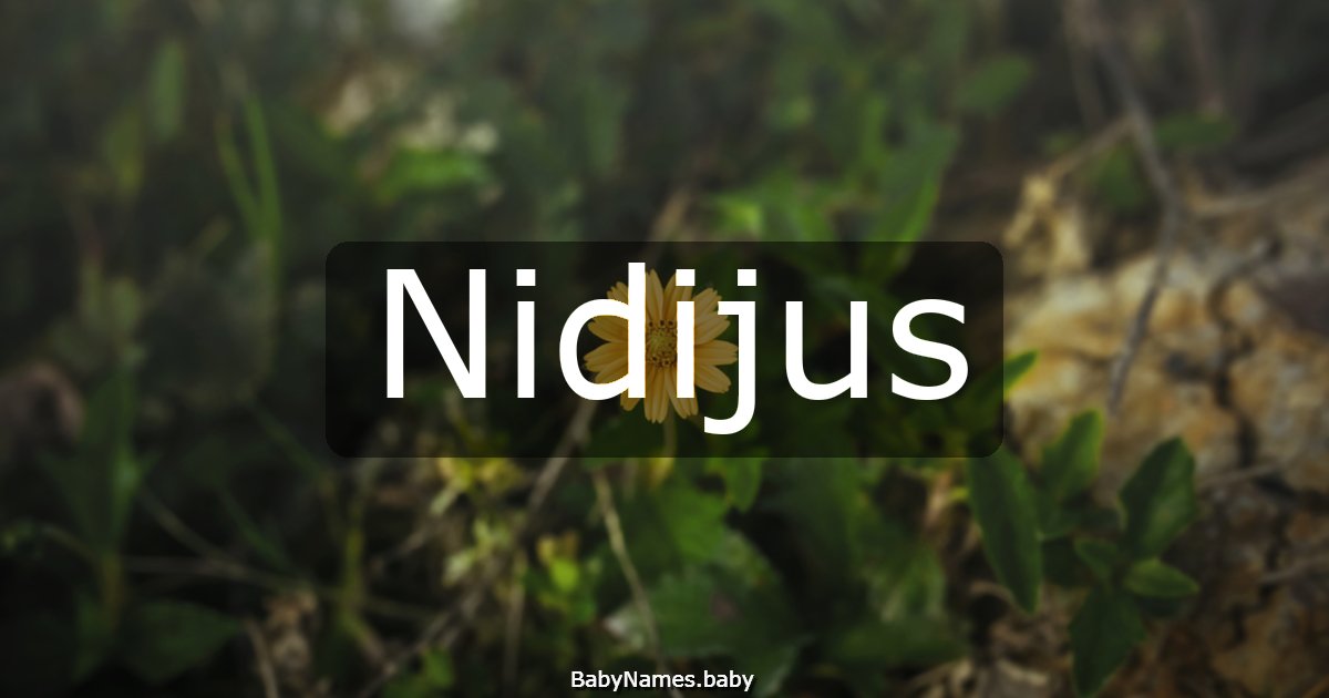 Nidijus