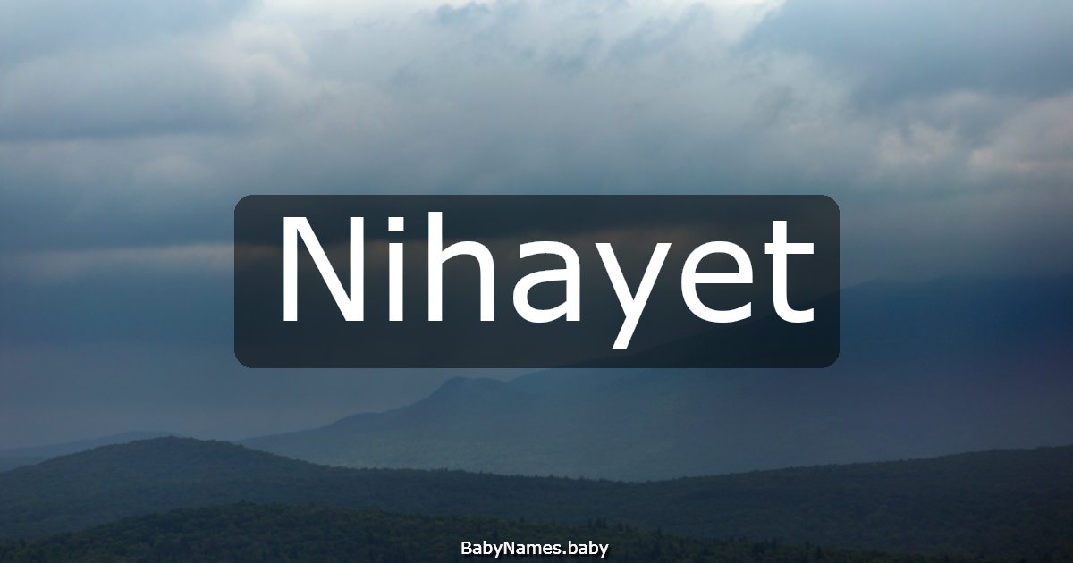 Nihayet