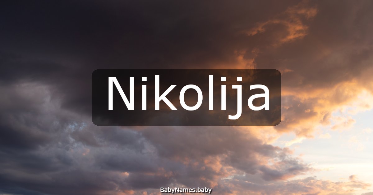 Nikolija