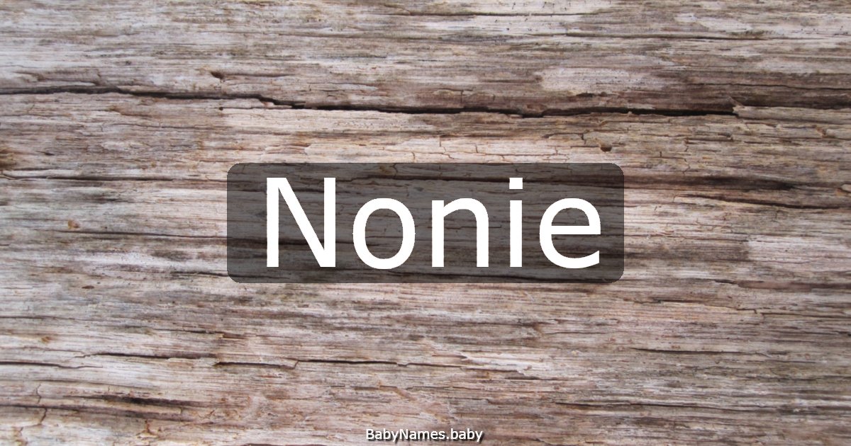 Nonie