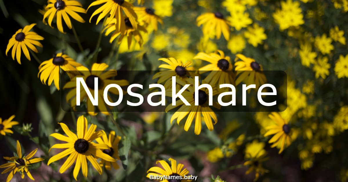 Nosakhare