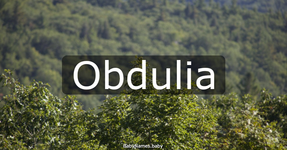 Obdulia