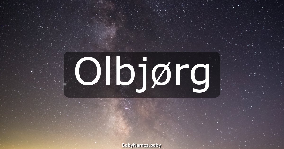 Olbjørg